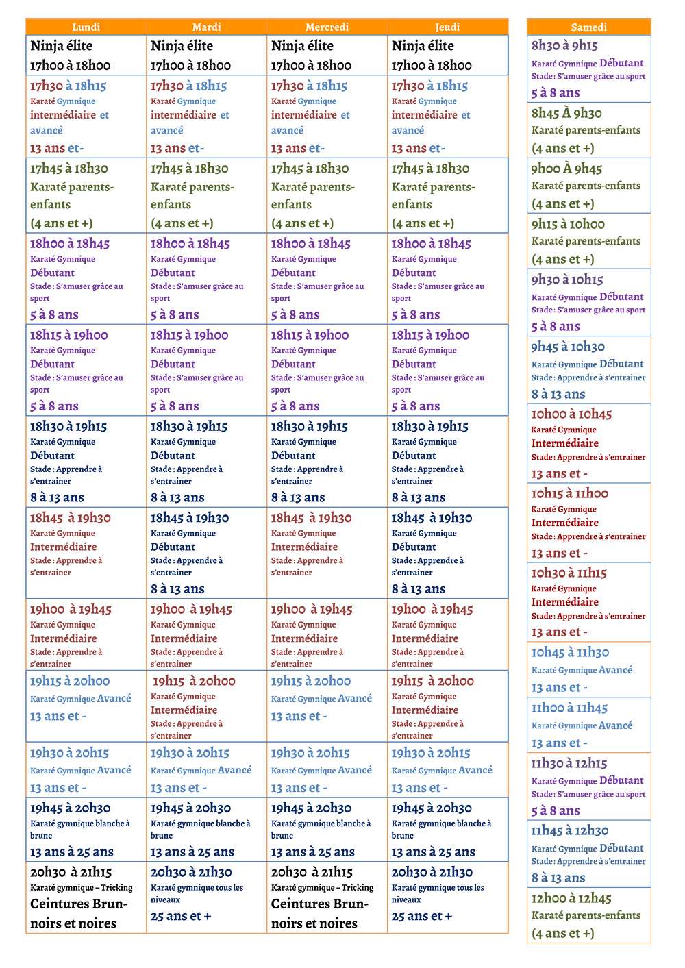 horaire automne 2025-1